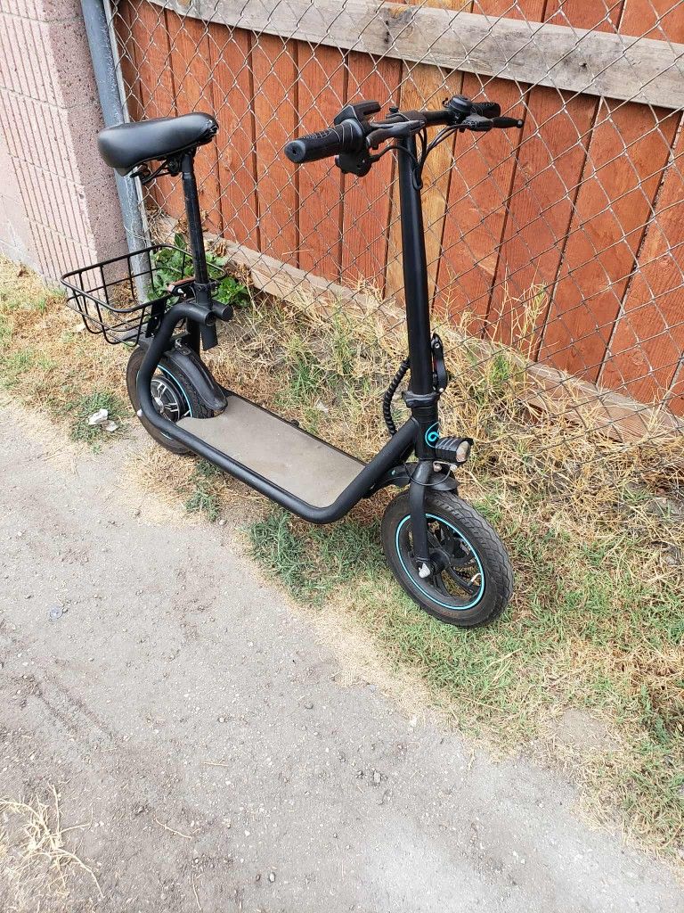 Like brand New Conditions. All Work 100% 0 Issues is electric scooter E-scooter Ebike e-bike Folding with seat. Mil3s 0055 miles Low 18mph 30 miles ra
