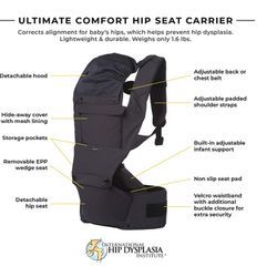 Ecleve Pulse Ultimate Comfort Hip Seat Baby Carrier  REDUCED PRICE