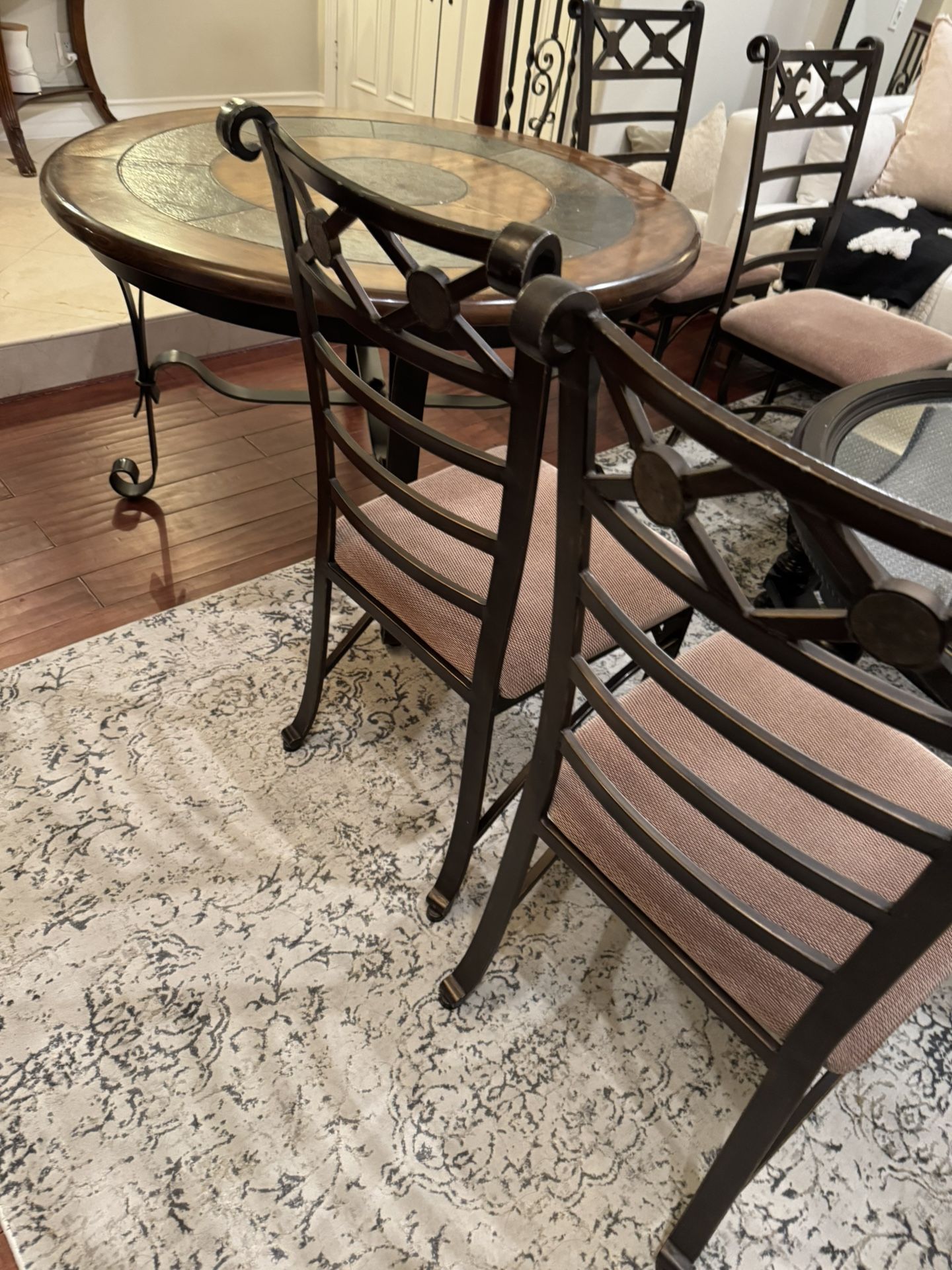 Table Chairs 4 Chairs Rustic