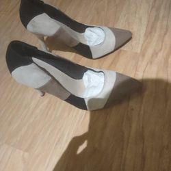 Justfab Multi Color suede High heels Size 8