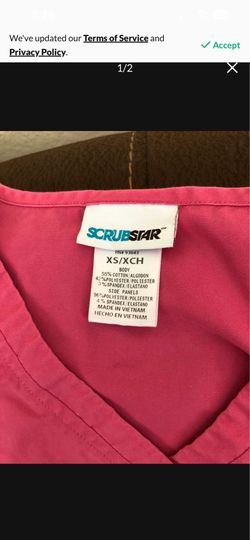 Pink scrubstar size XS very good condition like new only worn once