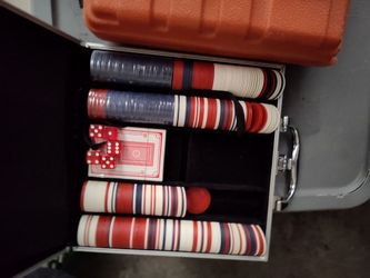 Poker Chip Set with Aluminum Case – Includes Cards & Dice