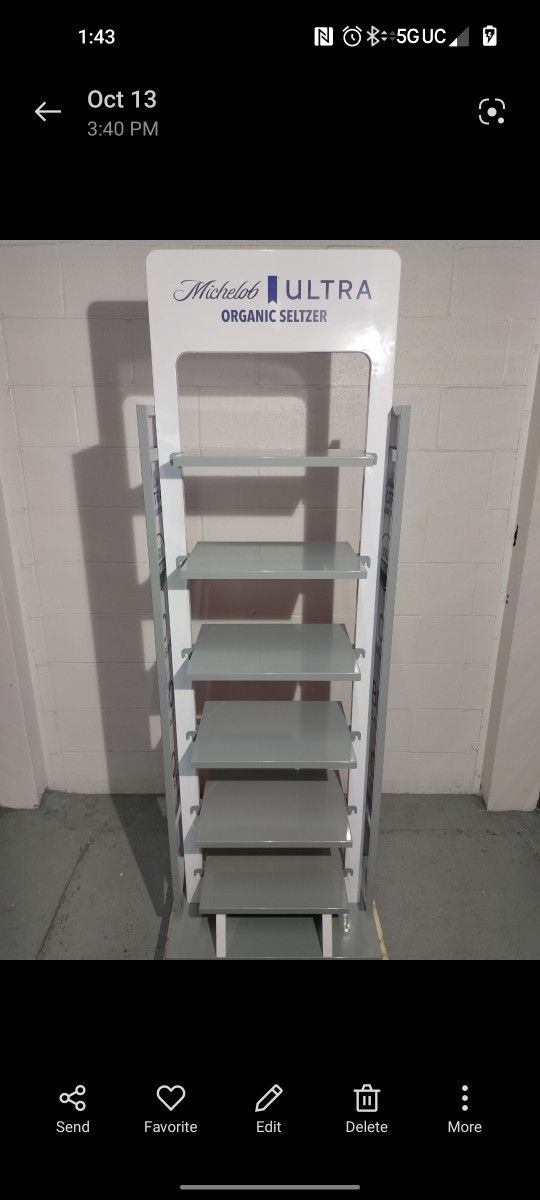 Metal Merchandise Display Stand Shelving Shelf