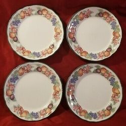 Set of 4 China Epoch MARKET DAY Salad Plates