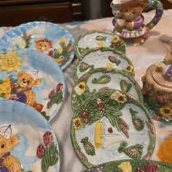 Tea pot set bears