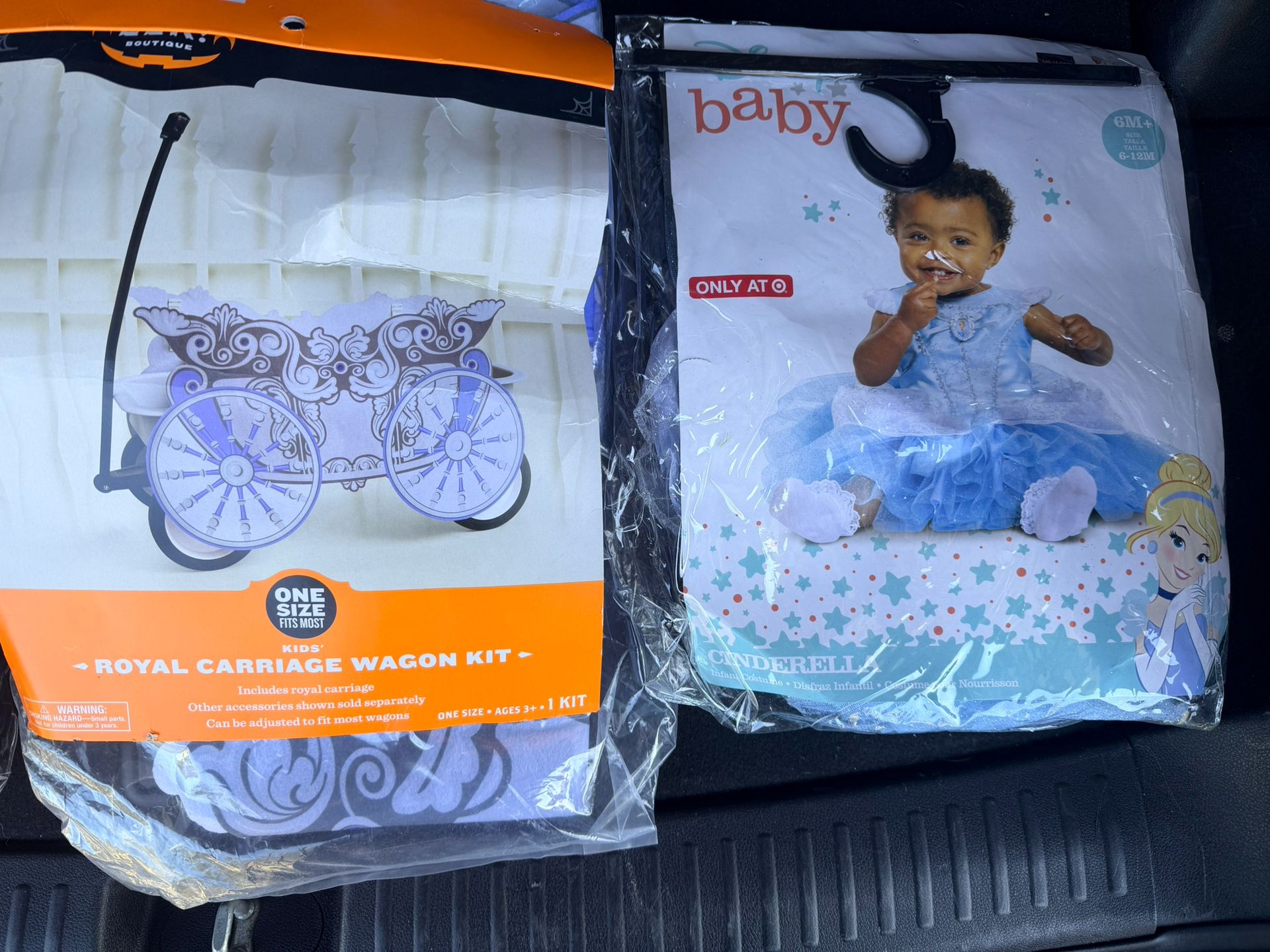Cinderella 6-12month Child Halloween Costume & Royal Carriage Wagon Kit