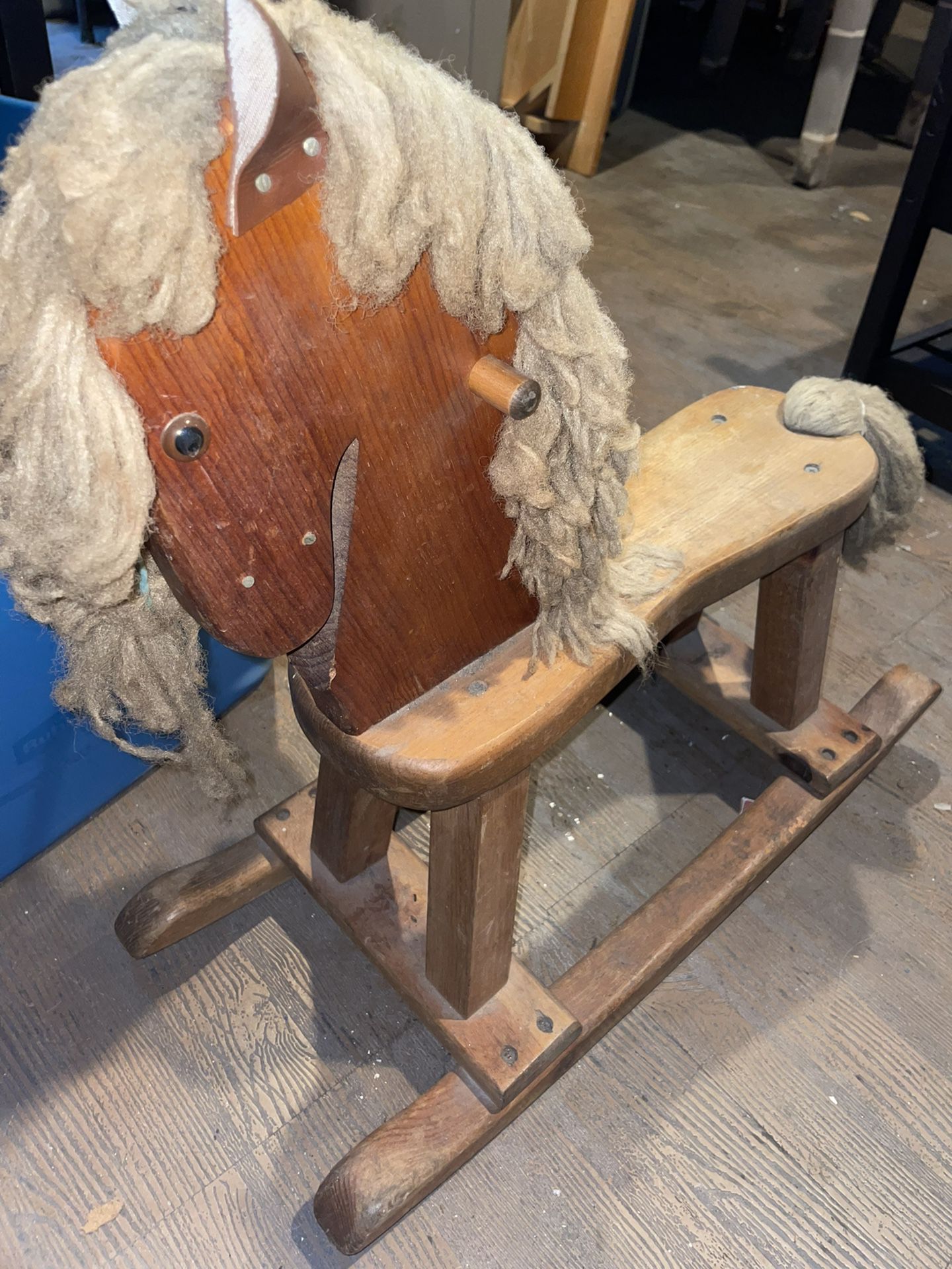 Old Wooden Rocking Horse 