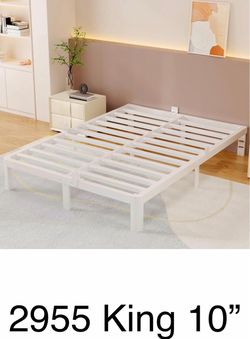 KING 10” WHITE BED FRAME👉 4075 S 32nd St, Phoenix, AZ 85040👈