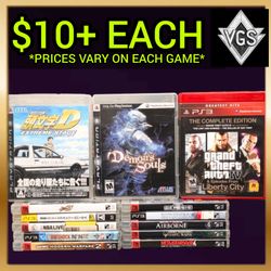 Sony PlayStation 3 PS3 13 Game Lot Demon's Souls Initial D GTA IV MGS4