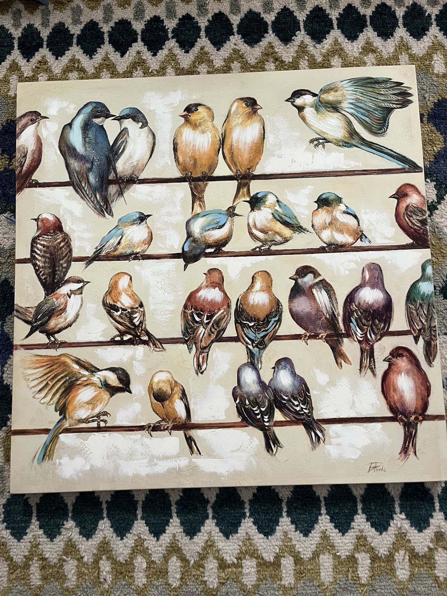 Colorful Bird Canvas Picture