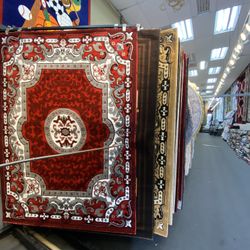 5x7 Area Rugs Carpet Rugs PerSian Design Thick Colors Red White