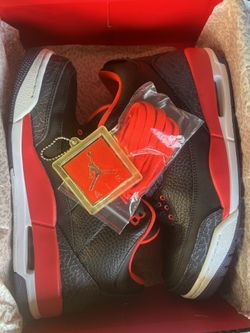 Jordan Retro 3 Crimson Red Nike Air Sz. 9.5