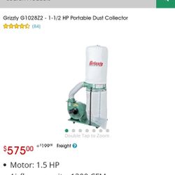 Grizzly Band Saw And Portable Dust Collector