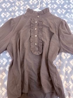 Black Ruffle Blouse – Size 2X