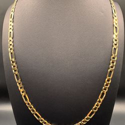 10K Figaro Chain 22” 6.2mm 20.52g