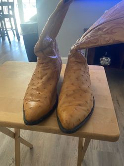 Authentic Ostrich boots size 10
