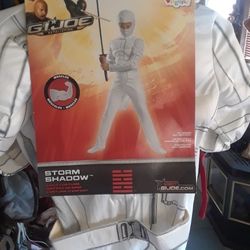 Ninja GI Joe costume kid size 6 white storm