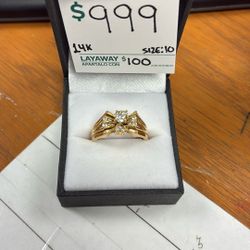 14k Woman Diamond Ring 