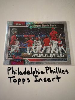 Philadelphia Phillies Topps Short Print Insert Card.