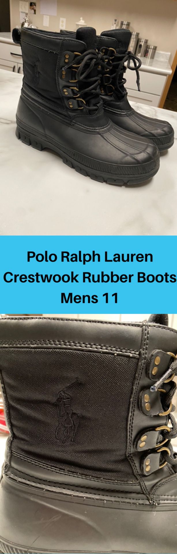 Polo Ralph Lauren Crestwook Rubber Boots Mens 11