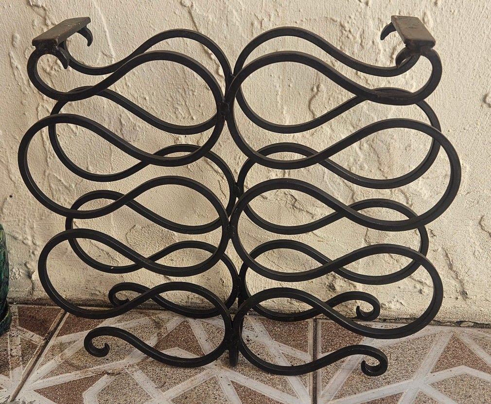17"x14"x4" Beautiful Princess House Meridian Wine Rack Holder Metal