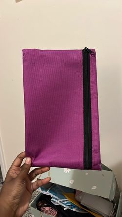 Purple Zipper Pouch Bag