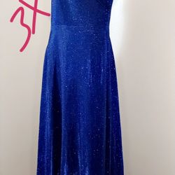 Glittery Dress Royal Blue 