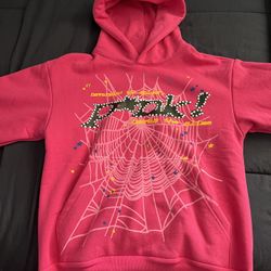 Pink spider hoodie