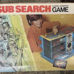 Vintage 1970’s Sub Search Strategy Game Milton Bradley (3-D “Battleship”)