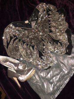 Great gatsby 1920s outfit size L and 7 heels