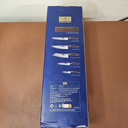 HOSHANHO Knife Set with Magnetic Knife Holder, 6 Pieces