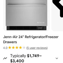 2 Drawer Undercounter Fridge/Freezer