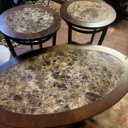 Coffee Table And End Tables 