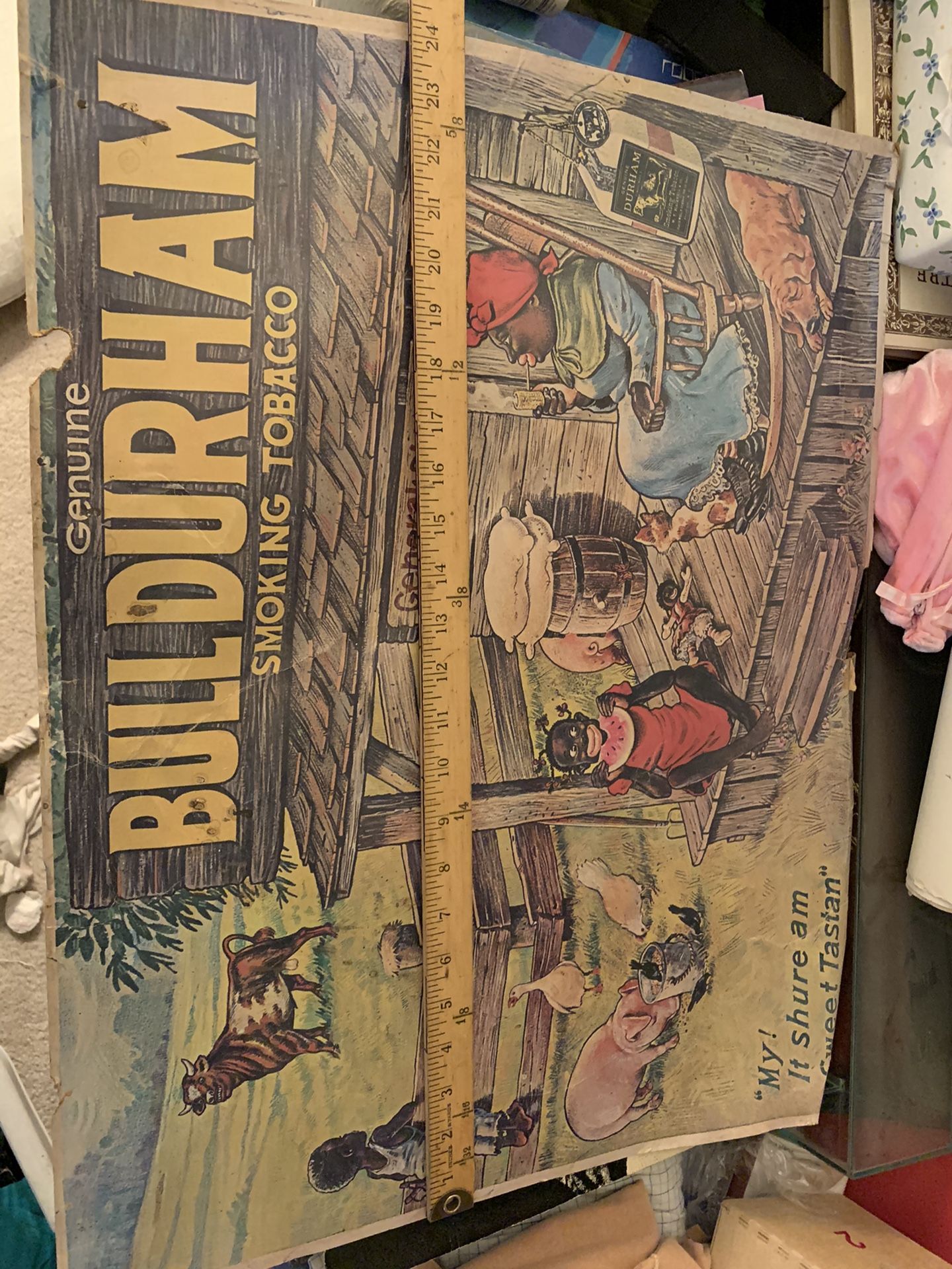 Vintage bull Durham poster