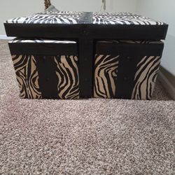 Zebra Seating & Storage Unit