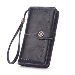 Wallet black clutch large capacity