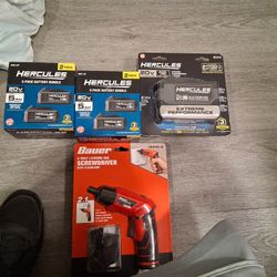 Hercules 20v Lithium Ion Batteries  And 20V 12ah Batery 