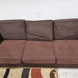 Teak Wood 3 sitter Sofa With  Cover