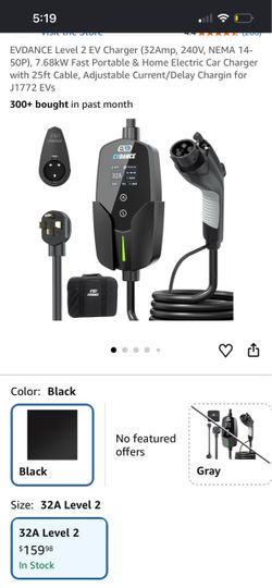 EVDANCE Level 2 EV Charger 32A 240V