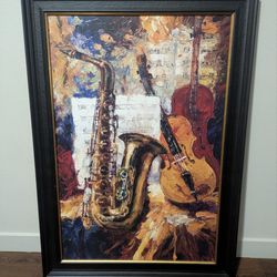 Jazz 2 Brushstrokes Fine Art painting by Axel