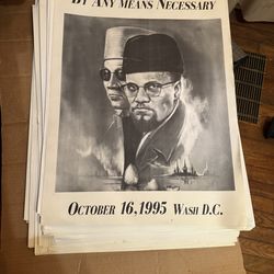 MILLION MAN MARCH Anniversary POSTER “BY ANY MEANS NECESSARY”