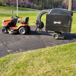 Riding Mower & Leaf Collector 