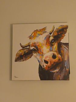 This is a "Belle of the Barnyard" canvas wall art piece