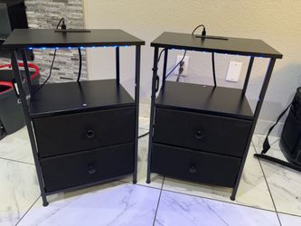 Night stand with lights