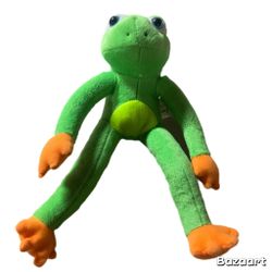 Green & Orange Plush Frog Stuffed Animal 10" By Great American Toy Co. Soft Vtg