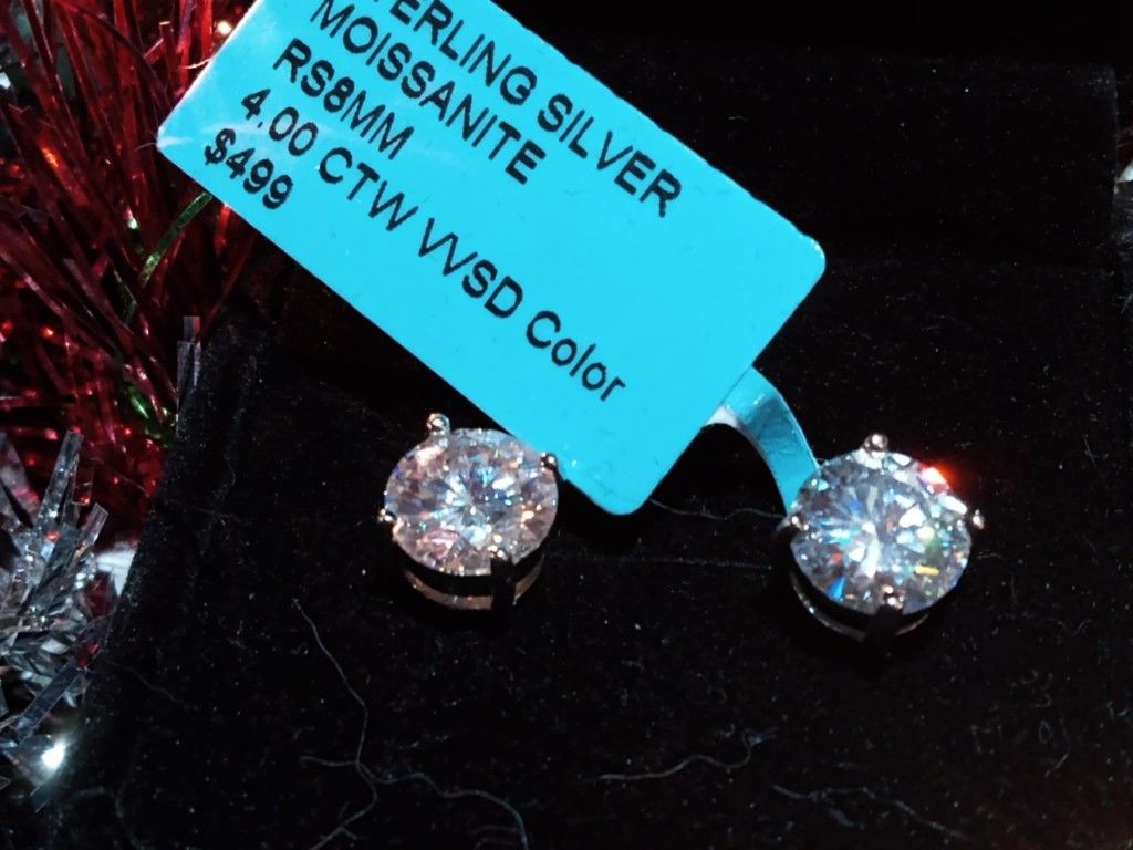 πππALL SS-925, 4.00 CARATS OF GENUINE MOISSANITE STUD EARRINGS!! MAN, IS SHE GOING TO LOOOVE YOU!! ππππππ₯°π