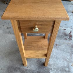 Oak Side Table / Plant Stand