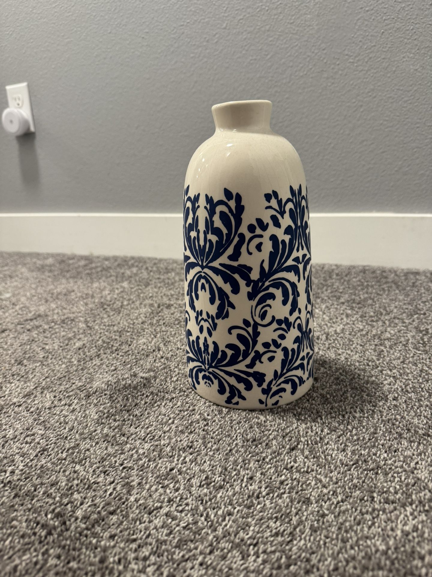 Ashland Blue & White Ceramic Vase