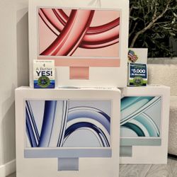 24” Apple iMac m4 chip 8 core 16gb 256gb Floor model display