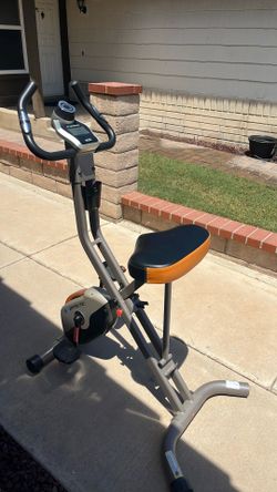 Exerpeutic Foldable Exercise Bike, 8 Levels of Resistance Stationary Bicycle wit